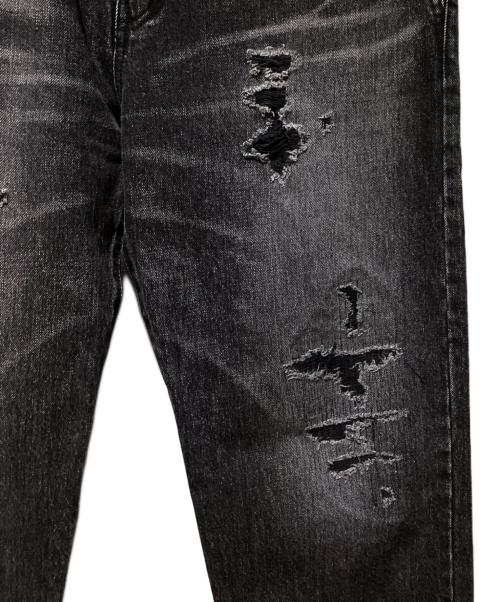 Saint Laurent Paris（サンローランパリ）Saint Laurent Paris (サンローランパリ) ダメージ加工デニムパンツ ブラック サイズ:33の古着・服飾アイテム