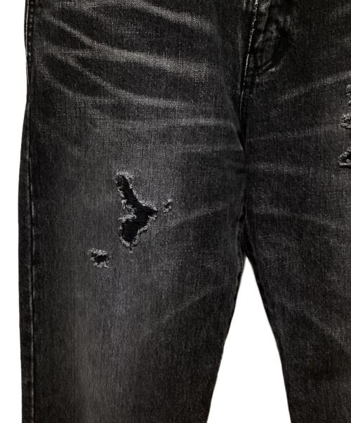 Saint Laurent Paris（サンローランパリ）Saint Laurent Paris (サンローランパリ) ダメージ加工デニムパンツ ブラック サイズ:33の古着・服飾アイテム