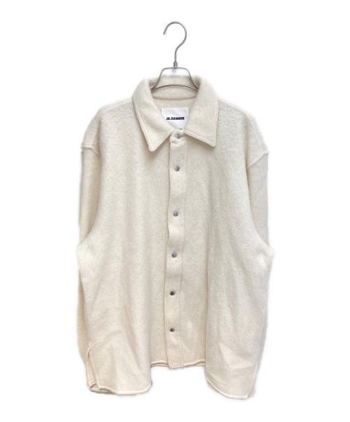 JIL SANDER（ジルサンダー）JIL SANDER (ジルサンダー) ニットシャツジャケット アイボリー サイズ:46の古着・服飾アイテム