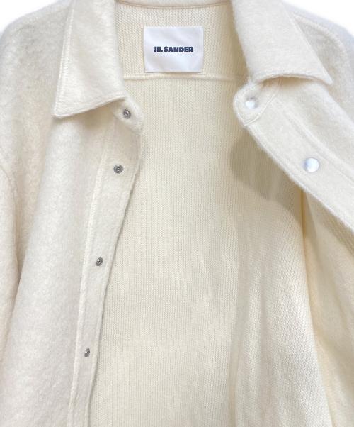 JIL SANDER（ジルサンダー）JIL SANDER (ジルサンダー) ニットシャツジャケット アイボリー サイズ:46の古着・服飾アイテム