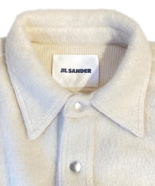 JIL SANDER（ジルサンダー）JIL SANDER (ジルサンダー) ニットシャツジャケット アイボリー サイズ:46の古着・服飾アイテム