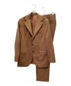 Belvestベルヴェスト）の古着「ウールサキソニーソリッド3B1プリーツスーツ」｜キャメル