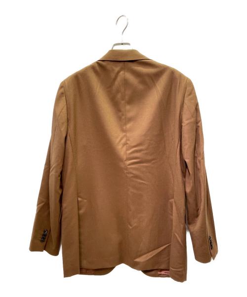 Belvest（ベルヴェスト）Belvest (ベルヴェスト) ウールサキソニーソリッド3B1プリーツスーツ キャメル サイズ:52の古着・服飾アイテム