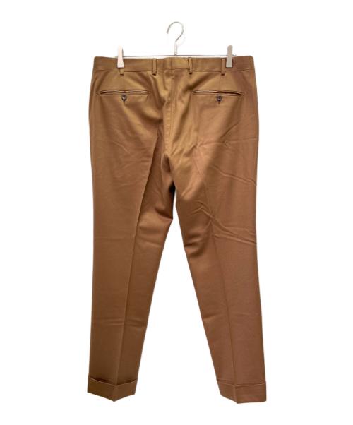 Belvest（ベルヴェスト）Belvest (ベルヴェスト) ウールサキソニーソリッド3B1プリーツスーツ キャメル サイズ:52の古着・服飾アイテム