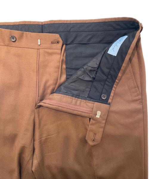 Belvest（ベルヴェスト）Belvest (ベルヴェスト) ウールサキソニーソリッド3B1プリーツスーツ キャメル サイズ:52の古着・服飾アイテム