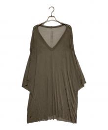 RICK OWENS（リックオウエンス）の古着「オーバーサイズト シースルーカットソー」｜ブラウン