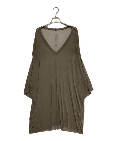 RICK OWENS（リックオウエンス）RICK OWENS (リックオウエンス) オーバーサイズト シースルーカットソー ブラウン サイズ:FREEの古着・服飾アイテム