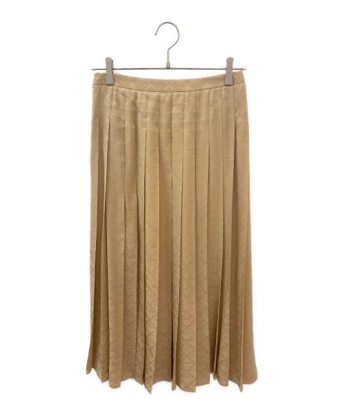 PRADA（プラダ）PRADA (プラダ) シルクスカート ベージュ サイズ:40の古着・服飾アイテム