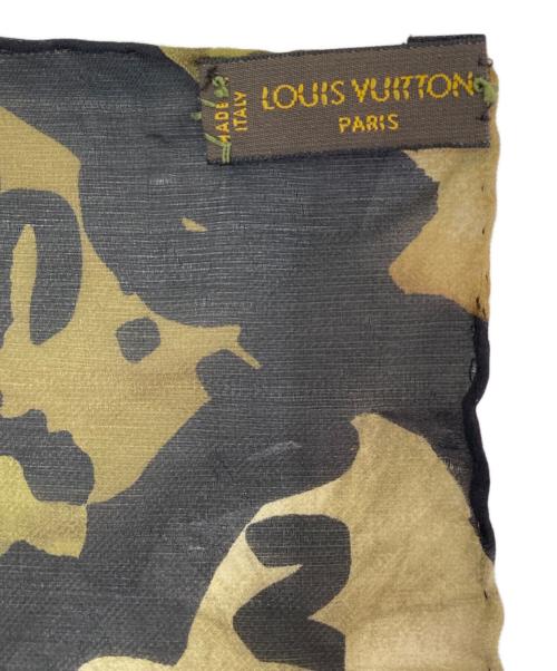 LOUIS VUITTON（ルイ ヴィトン）LOUIS VUITTON (ルイ ヴィトン) 総柄シルクストール カーキの古着・服飾アイテム