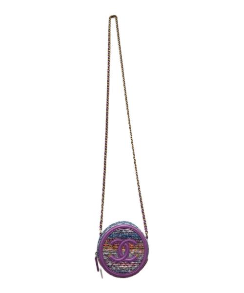 CHANEL（シャネル）CHANEL (シャネル) CCフィリグリー チェーンショルダーバッグ パープル×マルチカラーの古着・服飾アイテム