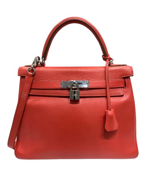 HERMES（エルメス）HERMES (エルメス) ケリー28 内縫い/シルバー金具/トリヨンクレマンス/☐P刻印 ブーゲンビリア サイズ:28の古着・服飾アイテム