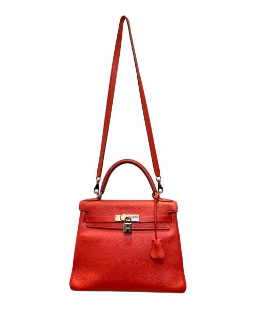 HERMES（エルメス）HERMES (エルメス) ケリー28 内縫い/シルバー金具/トリヨンクレマンス/☐P刻印 ブーゲンビリア サイズ:28の古着・服飾アイテム