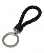 BOTTEGA VENETAボッテガベネタ）の古着「イントレチャートキーリング」｜ブラック