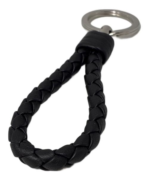BOTTEGA VENETA（ボッテガベネタ）BOTTEGA VENETA (ボッテガベネタ) イントレチャートキーリング ブラックの古着・服飾アイテム