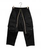 RICK OWENSリックオウエンス）の古着「ドロップドクロッチカーゴパンツ」｜ブラック