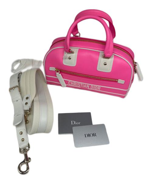 Christian Dior（クリスチャン ディオール）Christian Dior (クリスチャン ディオール) ヴァイブ スモール ボウリング バッグ  ショッキングピンク サイズ:スモールの古着・服飾アイテム