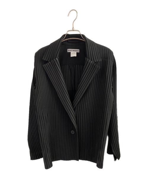 ISSEY MIYAKE（イッセイミヤケ）ISSEY MIYAKE (イッセイミヤケ) プリーツジャケット ブラック サイズ:2の古着・服飾アイテム