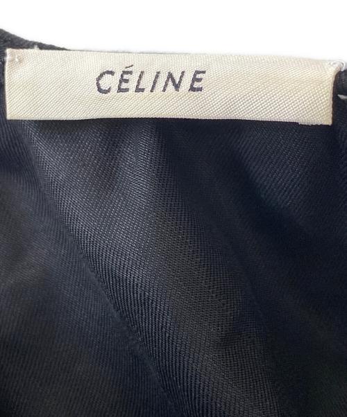 CELINE（セリーヌ）CELINE (セリーヌ) パフスリーブブラウス ブラック サイズ:34の古着・服飾アイテム