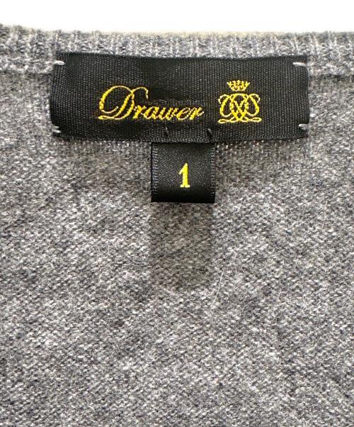 DRAWER（ドゥロワー）DRAWER (ドゥロワー) カシミヤニットカーディガン ライトグレー サイズ:1の古着・服飾アイテム
