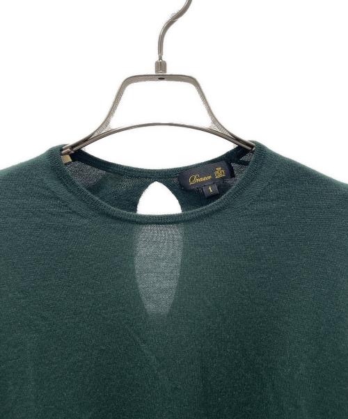DRAWER（ドゥロワー）DRAWER (ドゥロワー) カシミヤシルク クルーネックノースリーブニット グリーン サイズ:Freeの古着・服飾アイテム