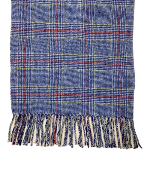JOHNSTONS OF ELGIN（ジョンストンズオブエルガン）JOHNSTONS OF ELGIN (ジョンストンズオブエルガン) Ron Herman (ロンハーマン) カシミア大判ストール ブルーの古着・服飾アイテム