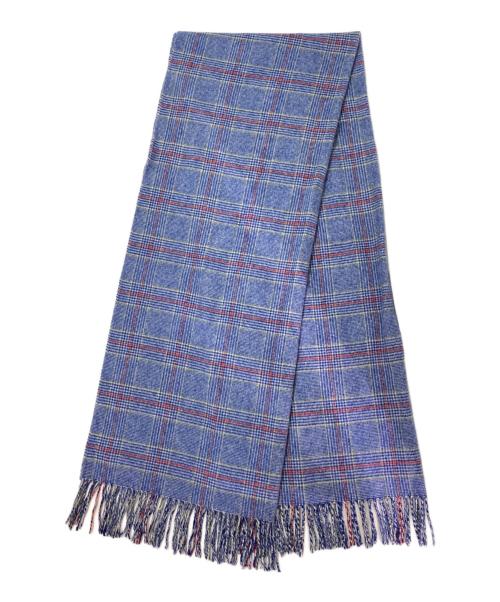 JOHNSTONS OF ELGIN（ジョンストンズオブエルガン）JOHNSTONS OF ELGIN (ジョンストンズオブエルガン) Ron Herman (ロンハーマン) カシミア大判ストール ブルーの古着・服飾アイテム