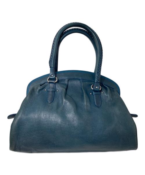 Christian Dior（クリスチャン ディオール）Christian Dior (クリスチャン ディオール) レザーボストンバッグ ブルーの古着・服飾アイテム