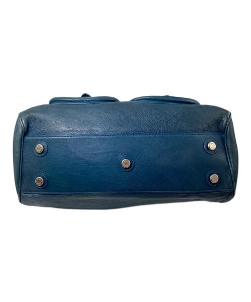 Christian Dior（クリスチャン ディオール）Christian Dior (クリスチャン ディオール) レザーボストンバッグ ブルーの古着・服飾アイテム