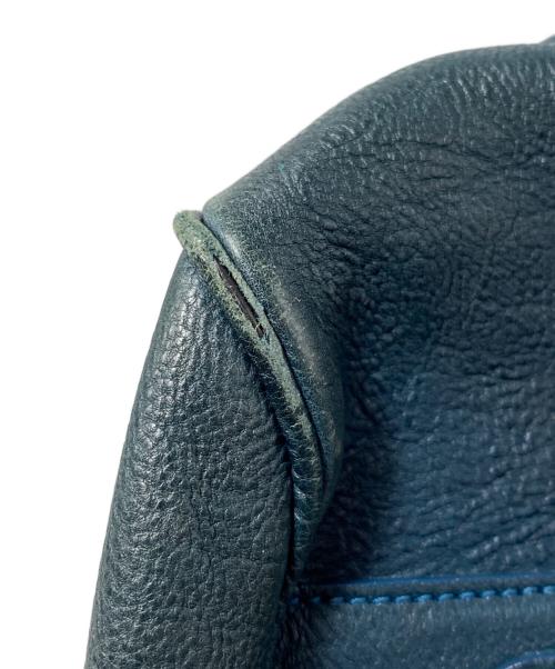 Christian Dior（クリスチャン ディオール）Christian Dior (クリスチャン ディオール) レザーボストンバッグ ブルーの古着・服飾アイテム