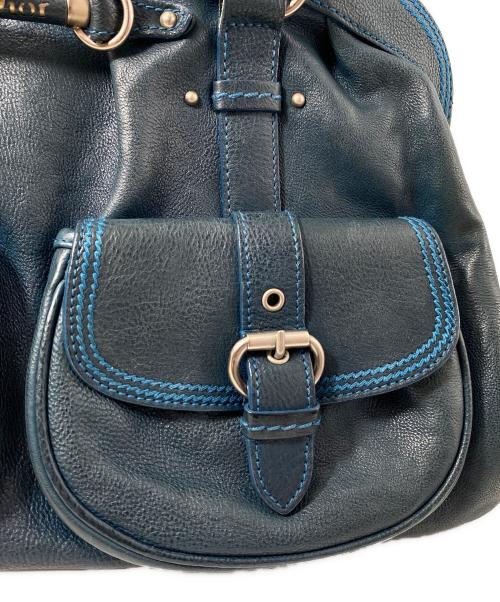 Christian Dior（クリスチャン ディオール）Christian Dior (クリスチャン ディオール) レザーボストンバッグ ブルーの古着・服飾アイテム