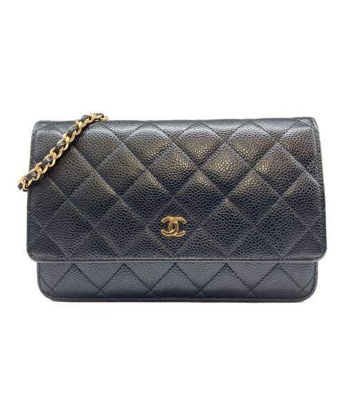 CHANEL（シャネル）CHANEL (シャネル) マトラッセ チェーンウォレット ブラック サイズ:19cmの古着・服飾アイテム