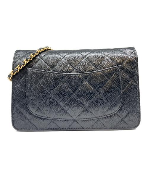 CHANEL（シャネル）CHANEL (シャネル) マトラッセ チェーンウォレット ブラック サイズ:19cmの古着・服飾アイテム