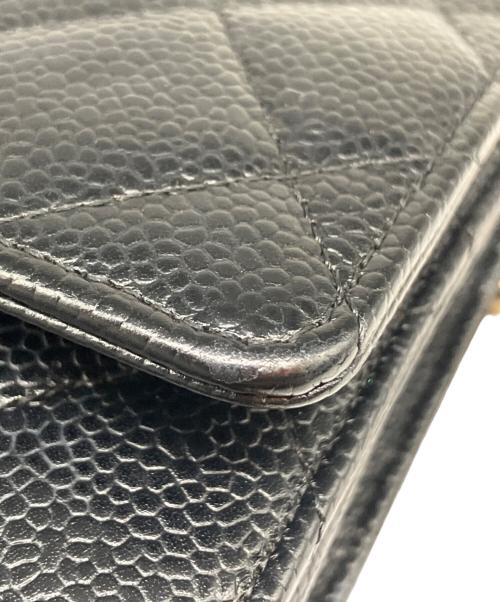 CHANEL（シャネル）CHANEL (シャネル) マトラッセ チェーンウォレット ブラック サイズ:19cmの古着・服飾アイテム