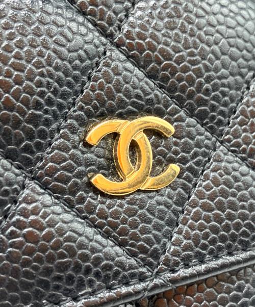 CHANEL（シャネル）CHANEL (シャネル) マトラッセ チェーンウォレット ブラック サイズ:19cmの古着・服飾アイテム