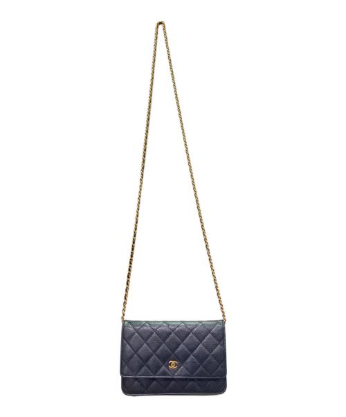 CHANEL（シャネル）CHANEL (シャネル) マトラッセ チェーンウォレット ブラック サイズ:19cmの古着・服飾アイテム