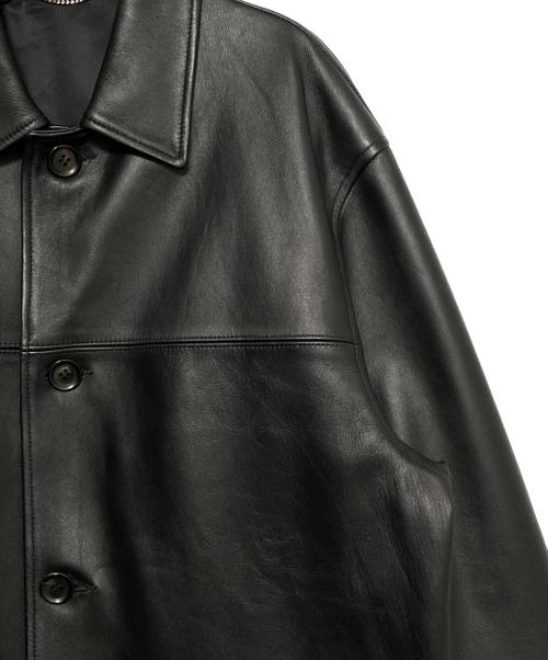 WACKO MARIA（ワコマリア）WACKO MARIA (ワコマリア) LEATHER CAR COAT TYPE-1 ブラック サイズ:XLの古着・服飾アイテム