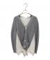 sacai（サカイ）の古着「ニット切替カーディガン」｜グレー×ホワイト