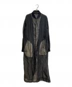 BLACK COMME des GARCONSブラックコムデギャルソン）の古着「シースルー ロングコート」｜ブラック