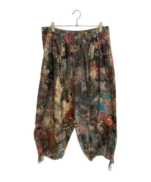 Yohji Yamamoto pour homme（ヨウジヤマモト プールオム）Yohji Yamamoto pour homme (ヨウジヤマモト プールオム) ペイントプリント バルーンパンツ マルチカラー サイズ:2の古着・服飾アイテム