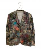 Yohji Yamamoto pour hommeヨウジヤマモト プールオム）の古着「ペイントプリントテーラードジャケット」｜マルチカラー