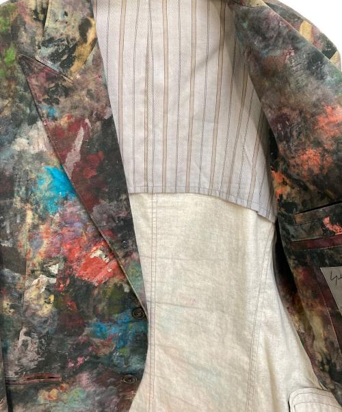 Yohji Yamamoto pour homme（ヨウジヤマモト プールオム）Yohji Yamamoto pour homme (ヨウジヤマモト プールオム) ペイントプリントテーラードジャケット マルチカラー サイズ:2の古着・服飾アイテム