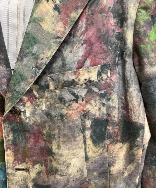 Yohji Yamamoto pour homme（ヨウジヤマモト プールオム）Yohji Yamamoto pour homme (ヨウジヤマモト プールオム) ペイントプリントテーラードジャケット マルチカラー サイズ:2の古着・服飾アイテム