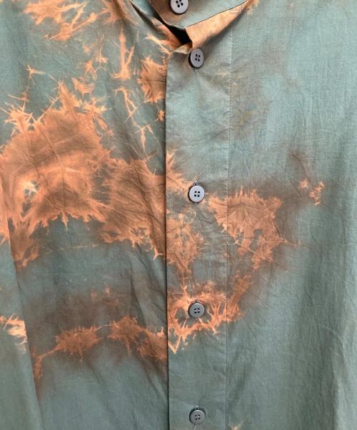 ISSEY MIYAKE MEN（イッセイミヤケメン）ISSEY MIYAKE MEN (イッセイミヤケメン) スプラッシュシャツ グリーン×オレンジ サイズ:2の古着・服飾アイテム