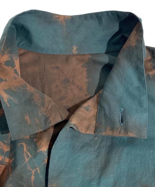 ISSEY MIYAKE MEN（イッセイミヤケメン）ISSEY MIYAKE MEN (イッセイミヤケメン) スプラッシュシャツ グリーン×オレンジ サイズ:2の古着・服飾アイテム