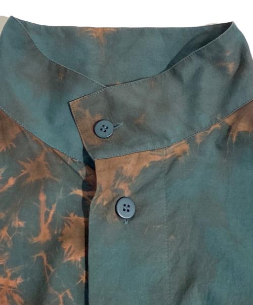 ISSEY MIYAKE MEN（イッセイミヤケメン）ISSEY MIYAKE MEN (イッセイミヤケメン) スプラッシュシャツ グリーン×オレンジ サイズ:2の古着・服飾アイテム
