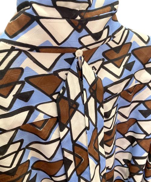 PRADA（プラダ）PRADA (プラダ) 総柄シャツワンピース スカイブルー サイズ:40Sの古着・服飾アイテム