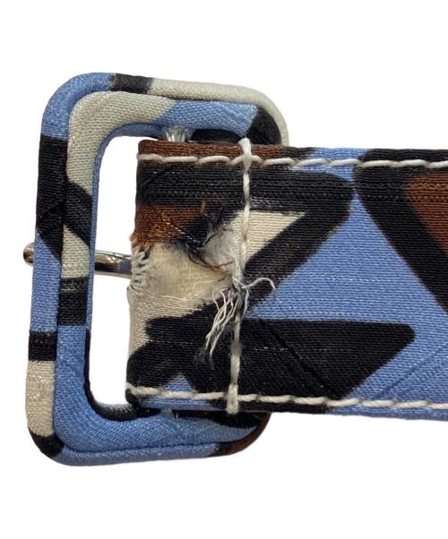 PRADA（プラダ）PRADA (プラダ) 総柄シャツワンピース スカイブルー サイズ:40Sの古着・服飾アイテム