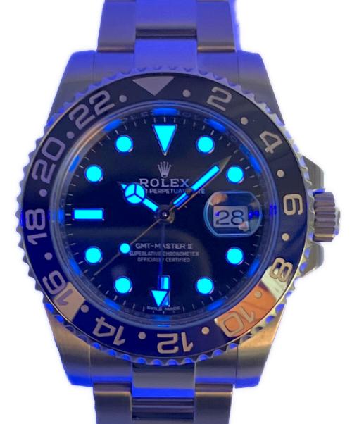ROLEX（ロレックス）ROLEX (ロレックス) GMT マスター II/GMTマスター2/バットマン 黒文字盤 サイズ:40mmの古着・服飾アイテム