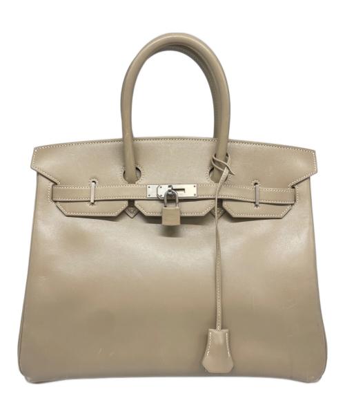 HERMES（エルメス）HERMES (エルメス) バーキン35/マットシルバー金具/ボックスカーフ/▢G刻印 ベージュ系 サイズ:35の古着・服飾アイテム