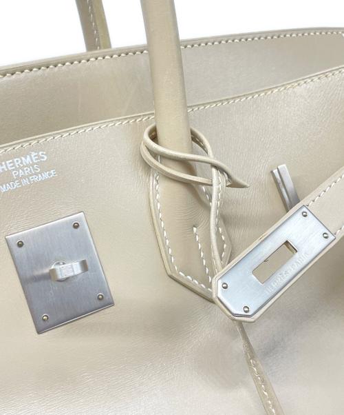HERMES（エルメス）HERMES (エルメス) バーキン35/マットシルバー金具/ボックスカーフ/▢G刻印 ベージュ系 サイズ:35の古着・服飾アイテム